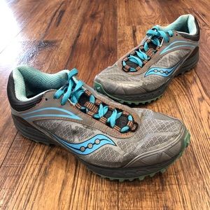 Saucony Peregrine Trail Running Shoe 9 Gray blue